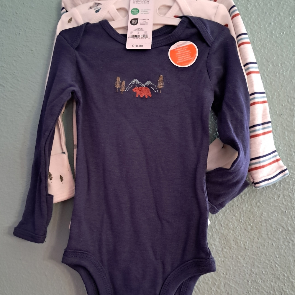 Carter's Navy Blue Mountain Embroidered Bodysuit